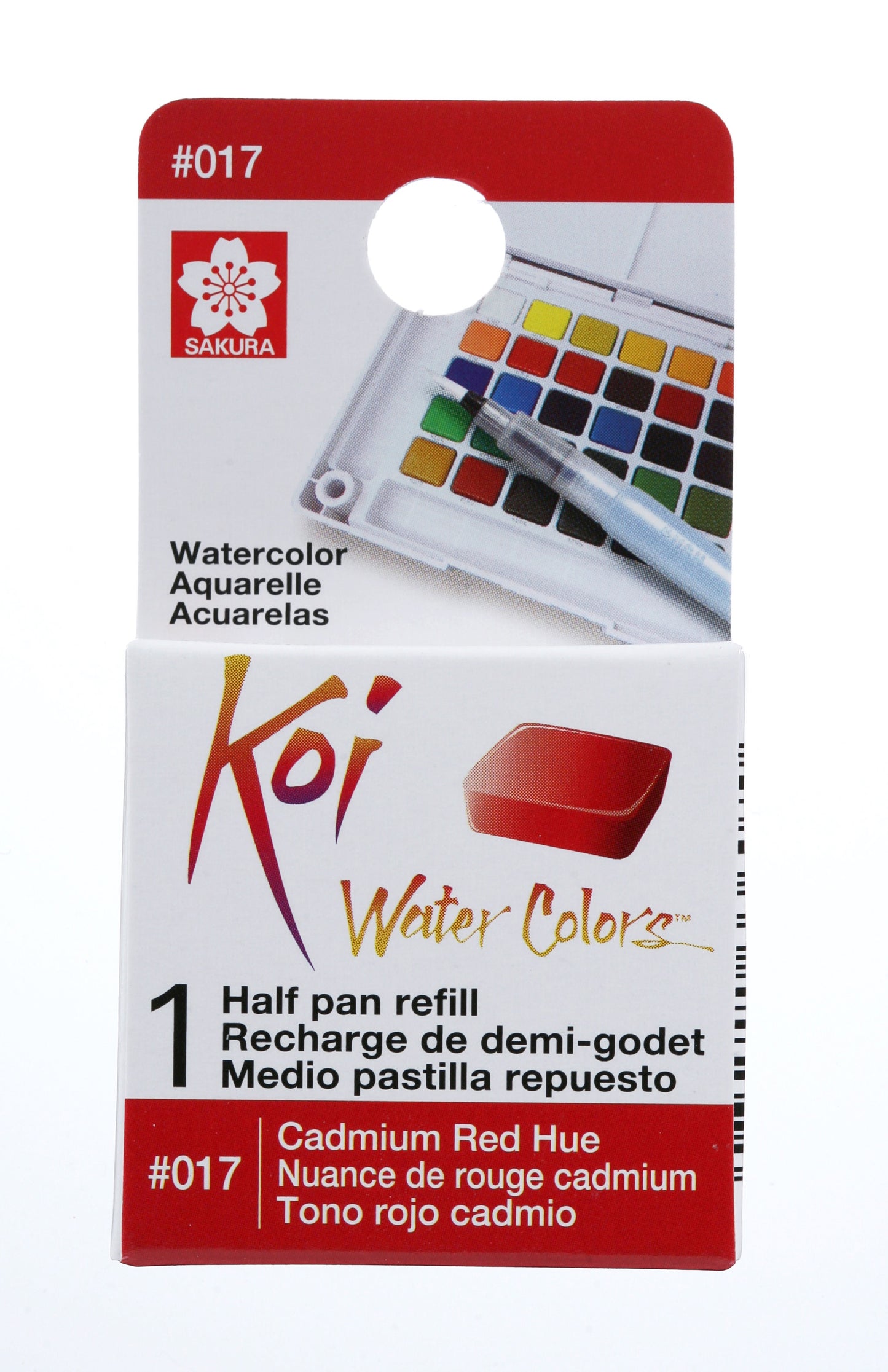 AQUARELA SAKURA KOI HALF PAN VERMELHO CADMIO HUE - 17