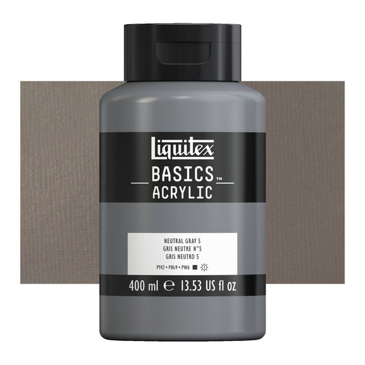 ACRILICA LIQUITEX BASICS 400ML 724 NEUTRAL GREY VALUE 5