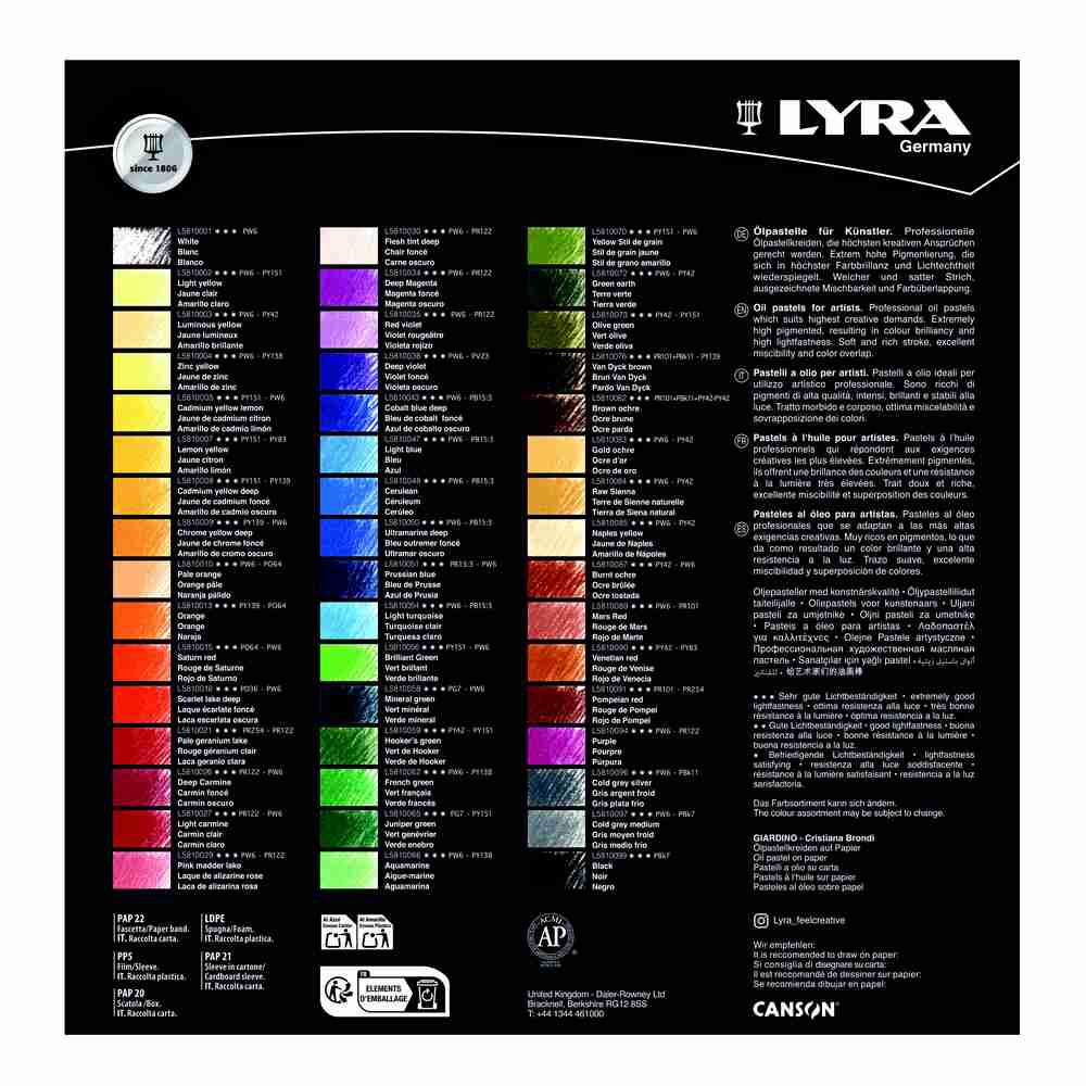 GIZ OLEO LYRA OIL PASTELS 48 CORES