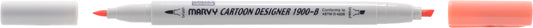 MARCADOR MARVY CARTOON DESIGNER PONTA DUPLA ROSA CORAL 35