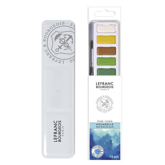 ESTOJO AQUARELA LEFRANC 12 PASTILHAS STUDIO 301444