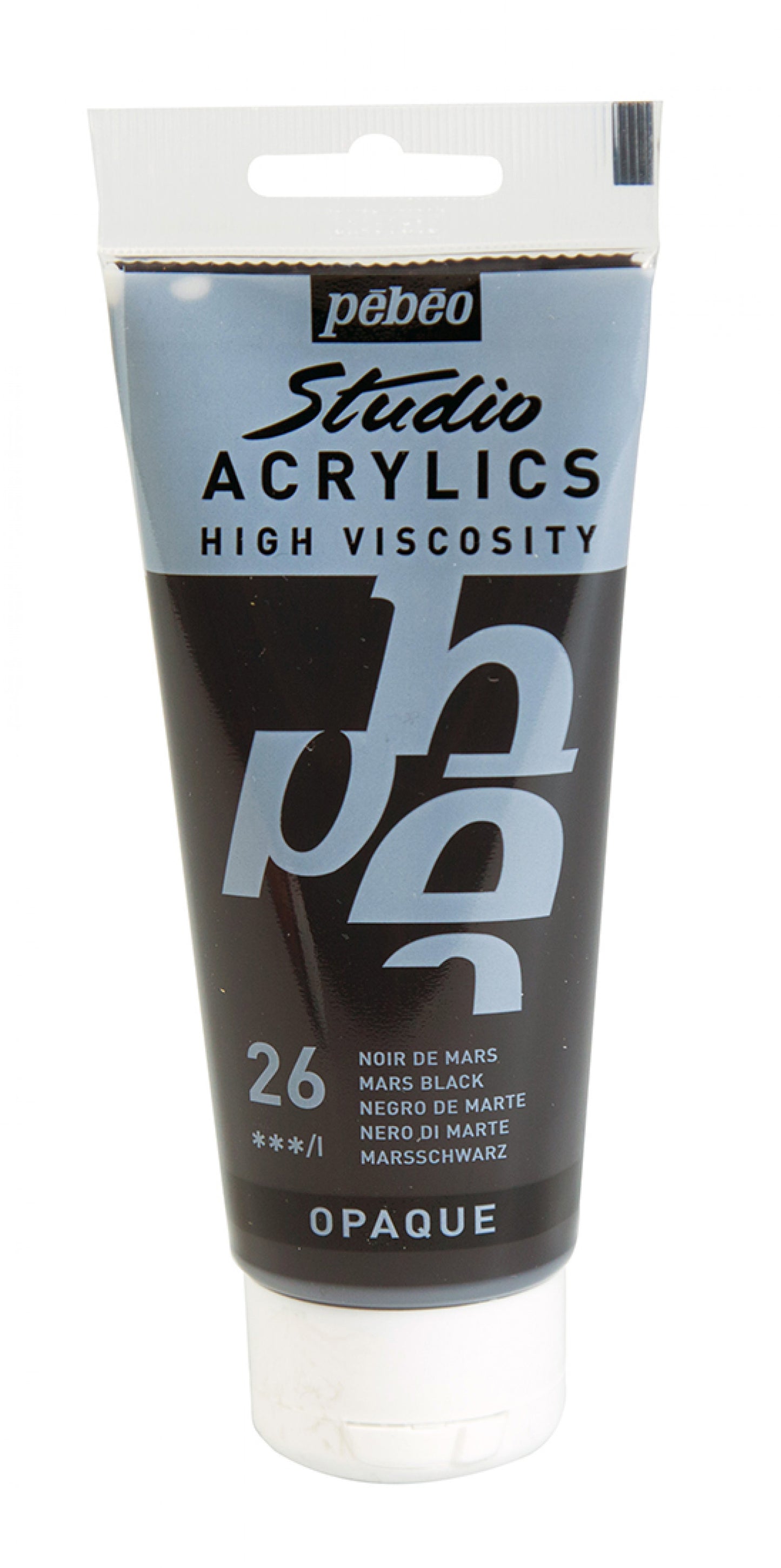 ACRILICA PEBEO STUDIO HV  100ML 26 NEGRO DE MARTE 831026