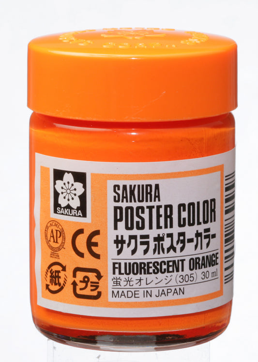 GOUACHE SAKURA POSTER COLOR 30ML 305 LARANJA FLUORESCENTE