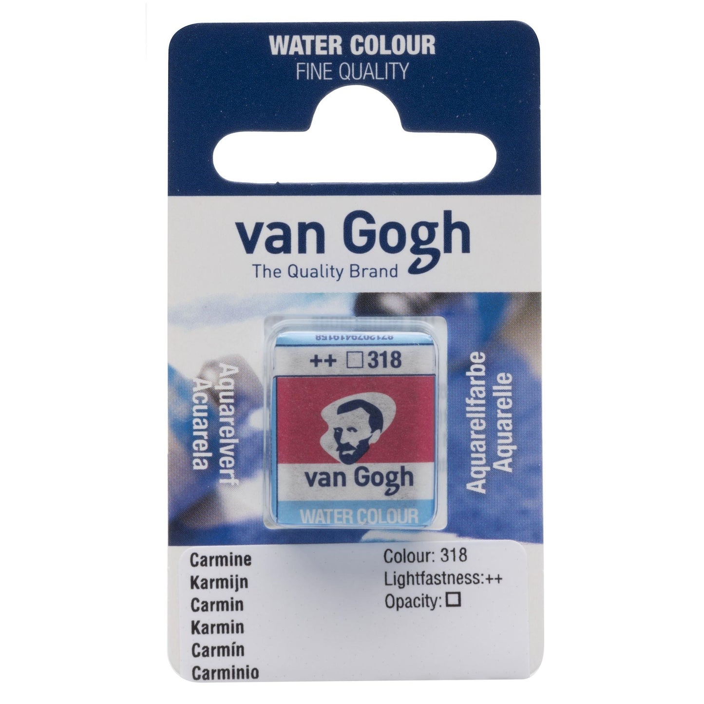AQUARELA TALENS VAN GOGH HALF PAN 318 CARMINE