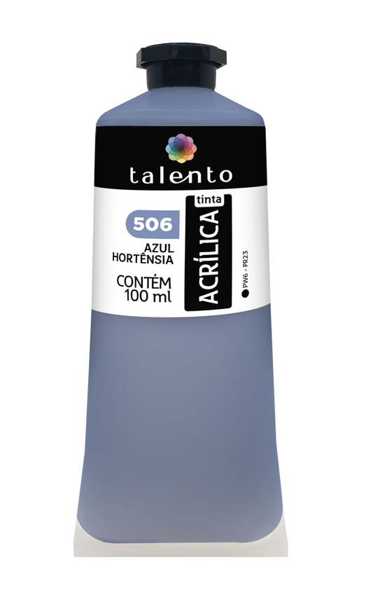 ACRILICA TALENTO 100ML 506 AZUL HORTENSIA