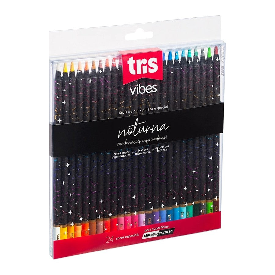 LAPIS COR TRIS VIBES 24 CORES NOTURNA