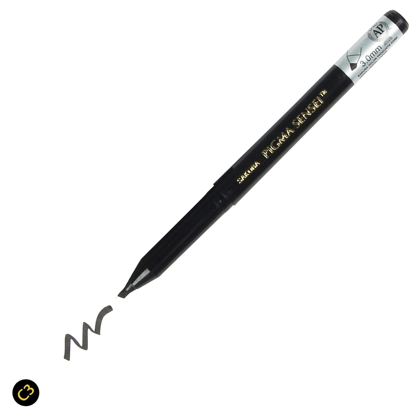 CANETA SAKURA PIGMA SENSEI 3,0MM PRETO