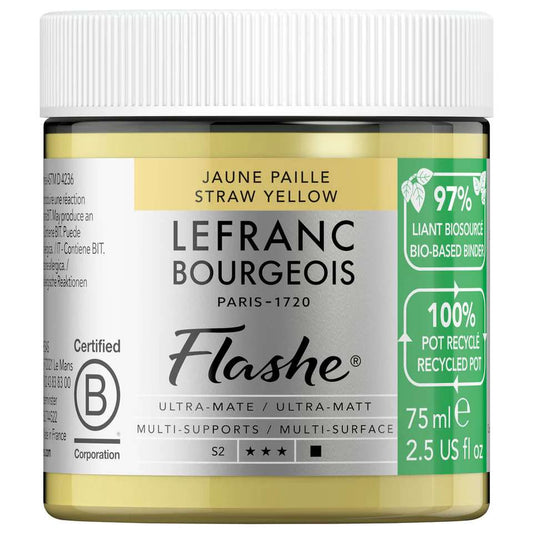 ACRILICA LEFRANC BOURGEOIS FLASHE BIO 75ML STRAW YELLOW 302005