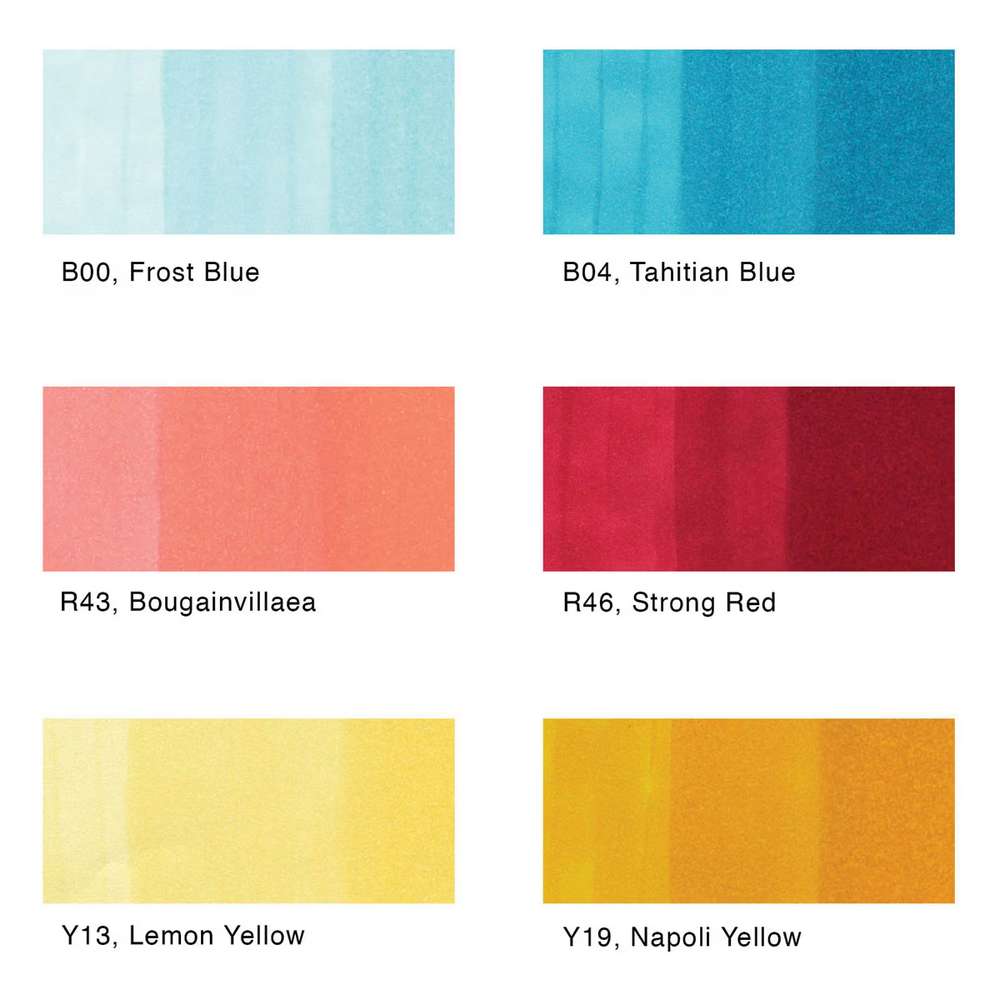 ESTOJO COPIC SKETCH C/ 06 PERFECT PRIMARIES