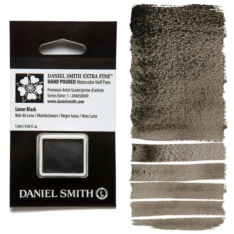 AQUARELA DANIEL SMITH HALF PAN LUNAR BLACK 049