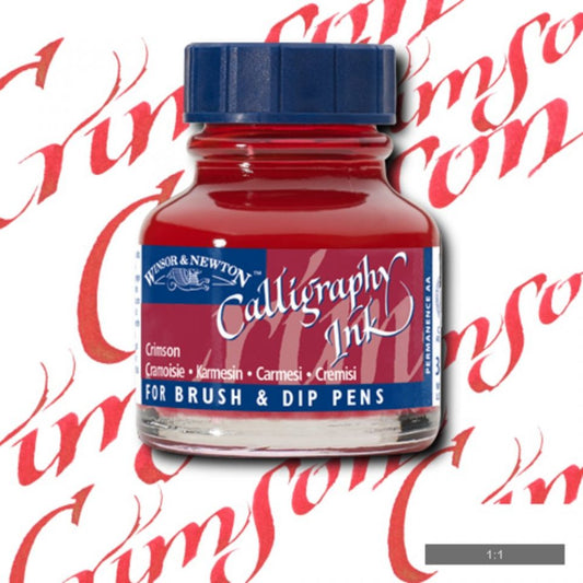 TINTA CALIGRAFIA WINSOR NEWTON 30ML CRIMSON 1111203