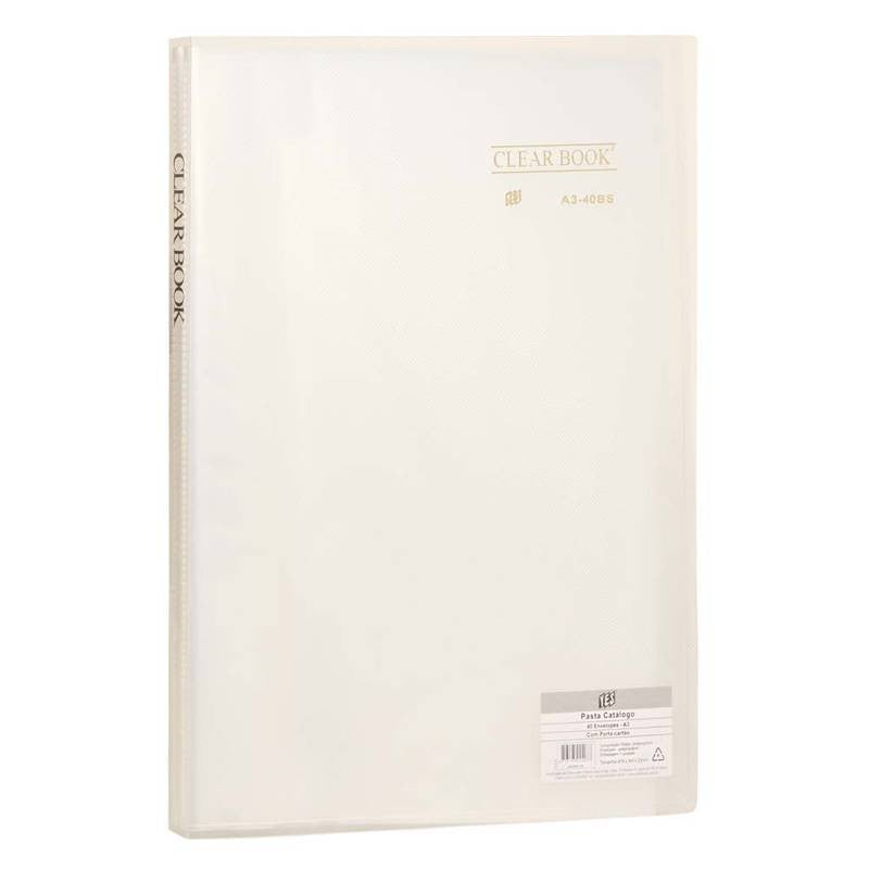 PASTA CATALOGO A3 40FLS TRANSPARENTE PORTFOLIO YES