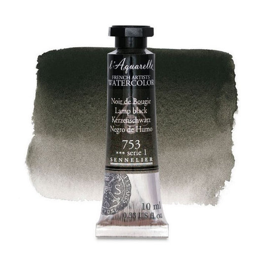 AQUARELA SENNELIER L'AQUARELLE 753 LAMP BLACK 10ML S1