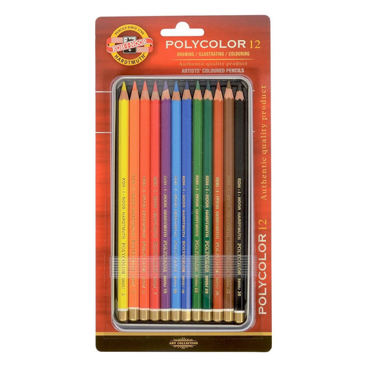 ESTOJO LAPIS COR KOH-I-NOOR POLYCOLOR 12 CORES 3822