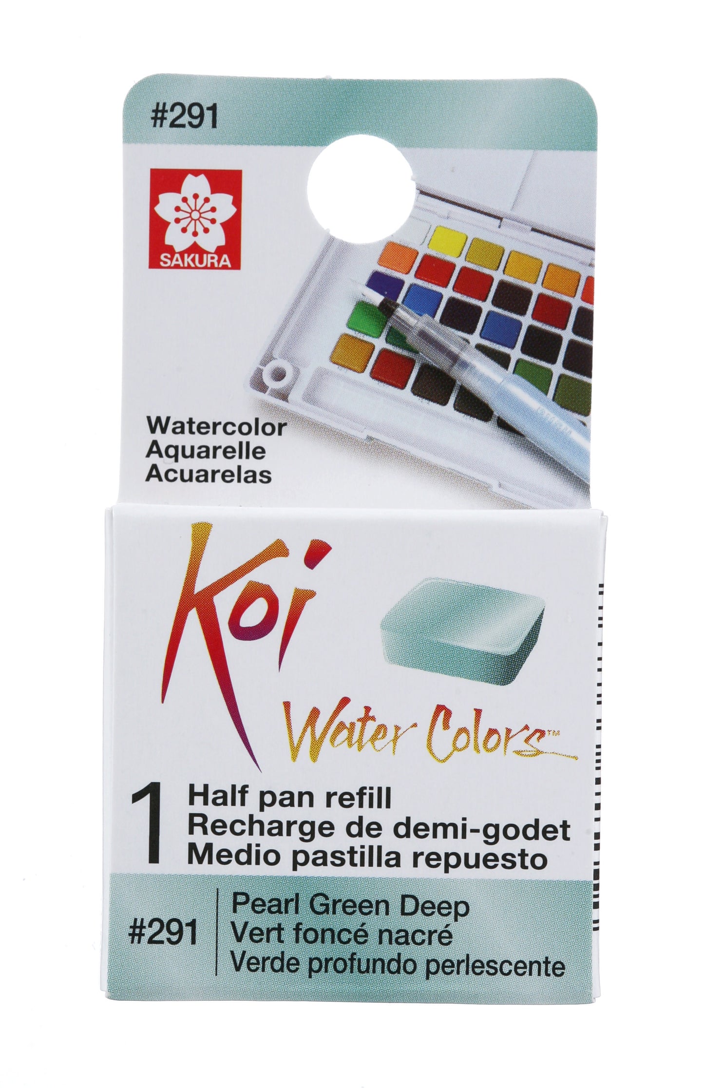 AQUARELA SAKURA KOI HALF PAN VERDE ESCURO PEROLA - 291