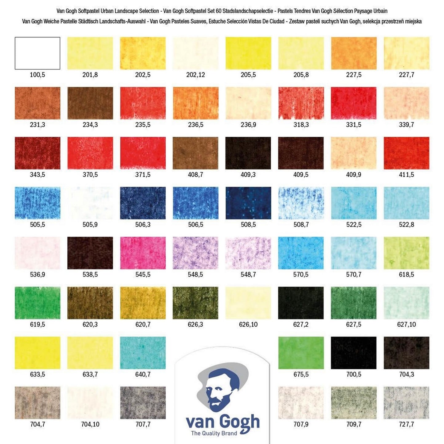 PASTEL SECO SOFT TALENS VAN GOGH ESTOJO 60 CORES URBAN LANDSCAPE