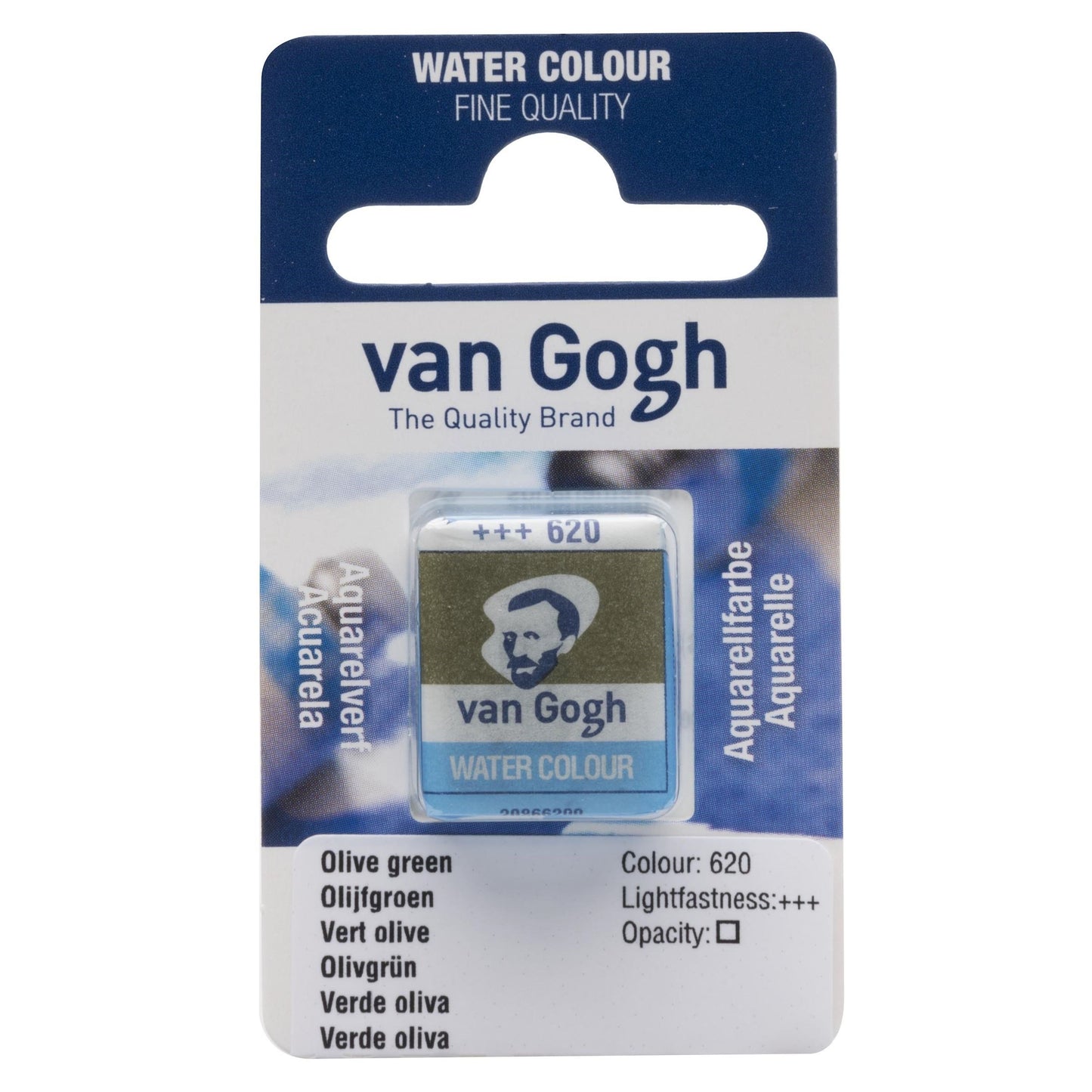 AQUARELA TALENS VAN GOGH HALF PAN 620 OLIVE GREEN
