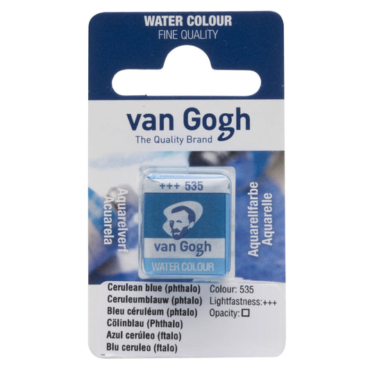 AQUARELA TALENS VAN GOGH HALF PAN 535 CERULEAN BLUE