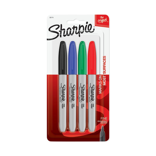 CANETA SHARPIE FINE 04 CORES BASICAS