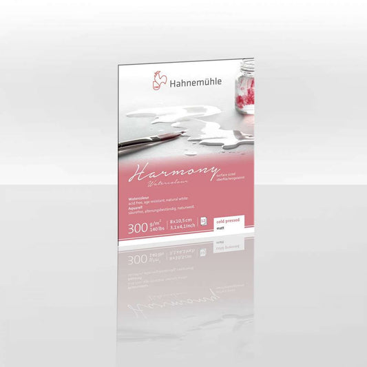 BLOCO HAHNEMUHLE HARMONY 300G/M2 GRANA FINA 08x10,5cm 12 FLS