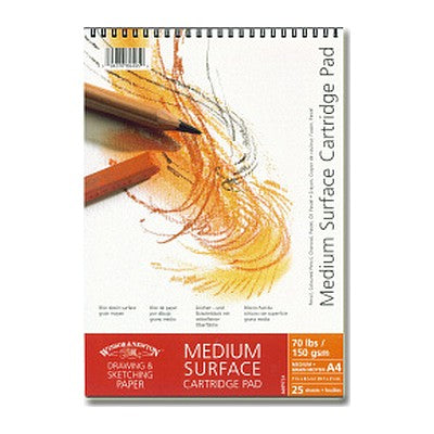 BLOCO WINSOR NEWTON MEDIUM SURFACE 150g/m2 A2 25F ESPIRAL