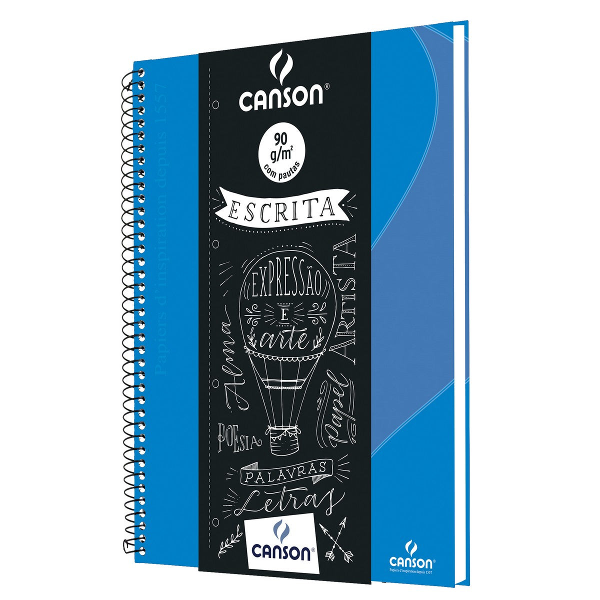 CADERNO CANSON ESCRITA A4 AZUL 80 FOLHAS PAUTA 90G/M