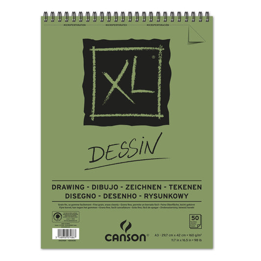 BLOCO CANSON XL DESSIN A3 160g/m2 50 FOLHAS