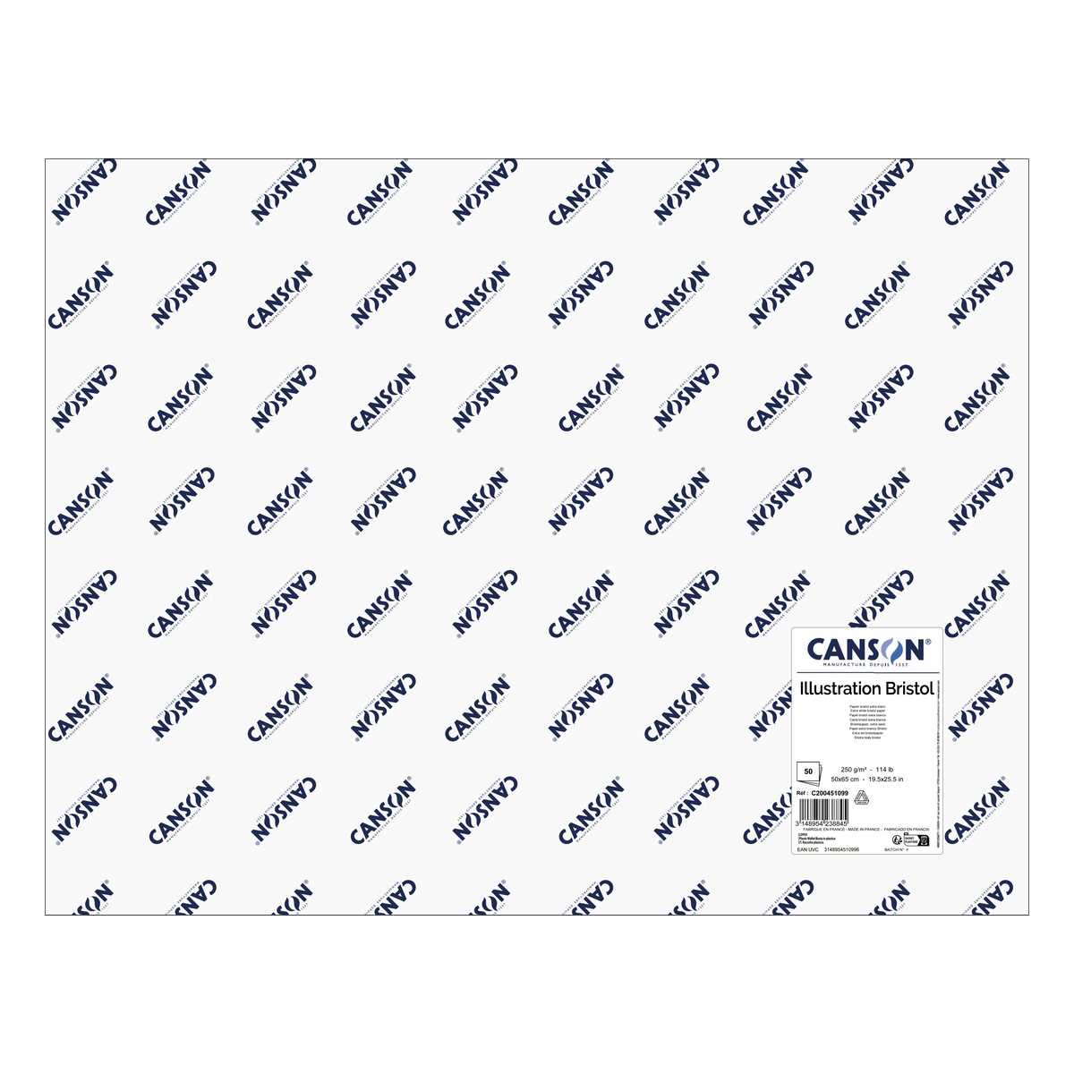 PAPEL CANSON ILLUSTRATION BRISTOL 250g/m2 50x65 UNIDADE