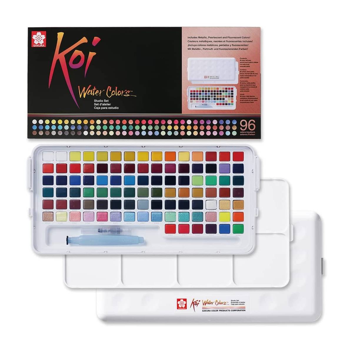 ESTOJO AQUARELA SAKURA KOI 96 CORES + 1 PINCEL