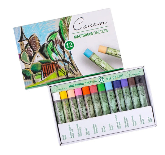 PASTEL OLEOSO NEVSKAYA PALITRA 12 CORES