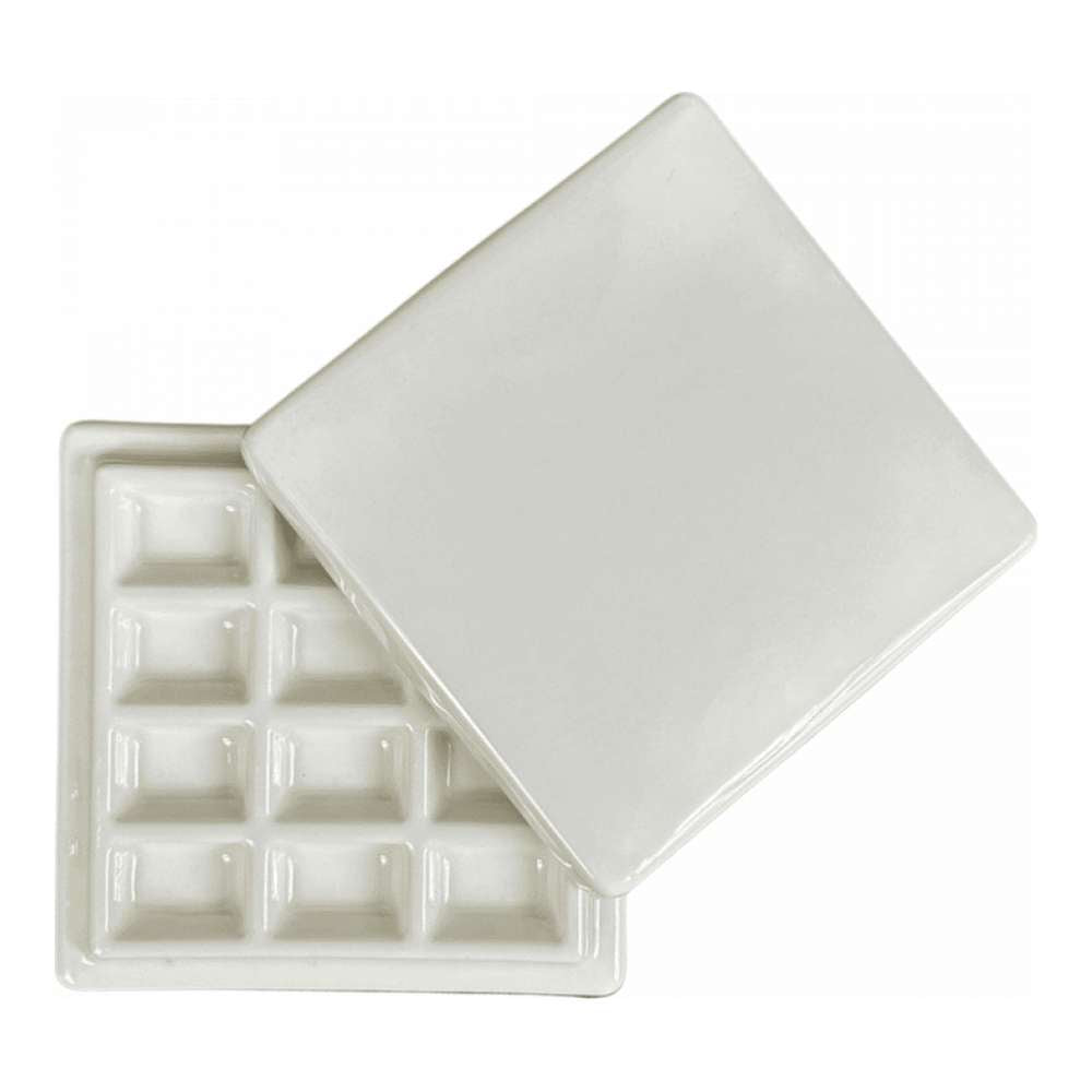 GODET CERAMICA COM TAMPA 12 CAVIDADES 9,7X9,7cm A259