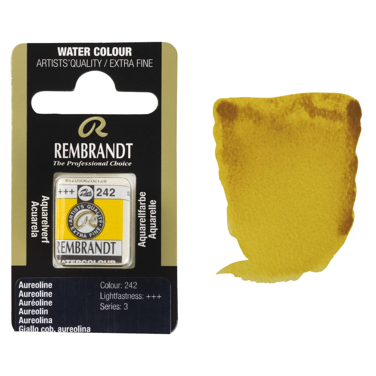 AQUARELA TALENS REMBRANDT HALF PAN 242 AUREOLINE S3