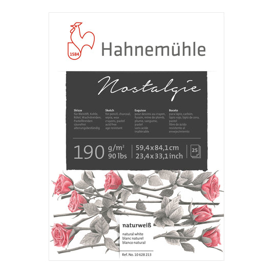 BLOCO HAHNEMUHLE NOSTALGIE A1 190g/m2 25 FOLHAS