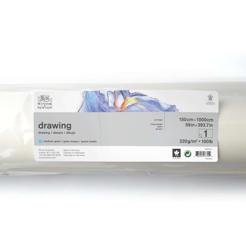 PAPEL WINSOR NEWTON DRAWING 220g/m2 RL 1,50x10m 6689750