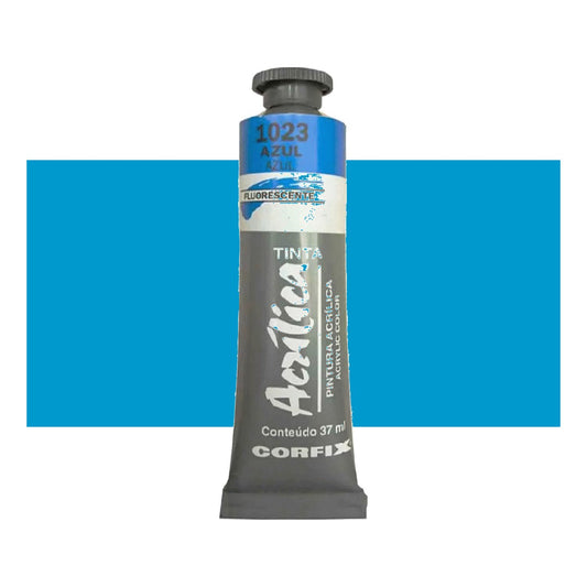 ACRILICA CORFIX FLUORESCENTE 37ML 1023 AZUL