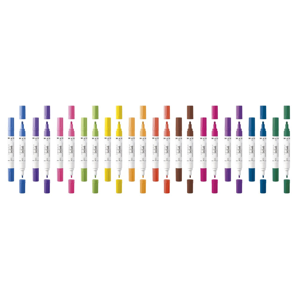 MARCADOR ARTOOLS INSTINK ACRILICO AZUL PONTA DUPLA B028