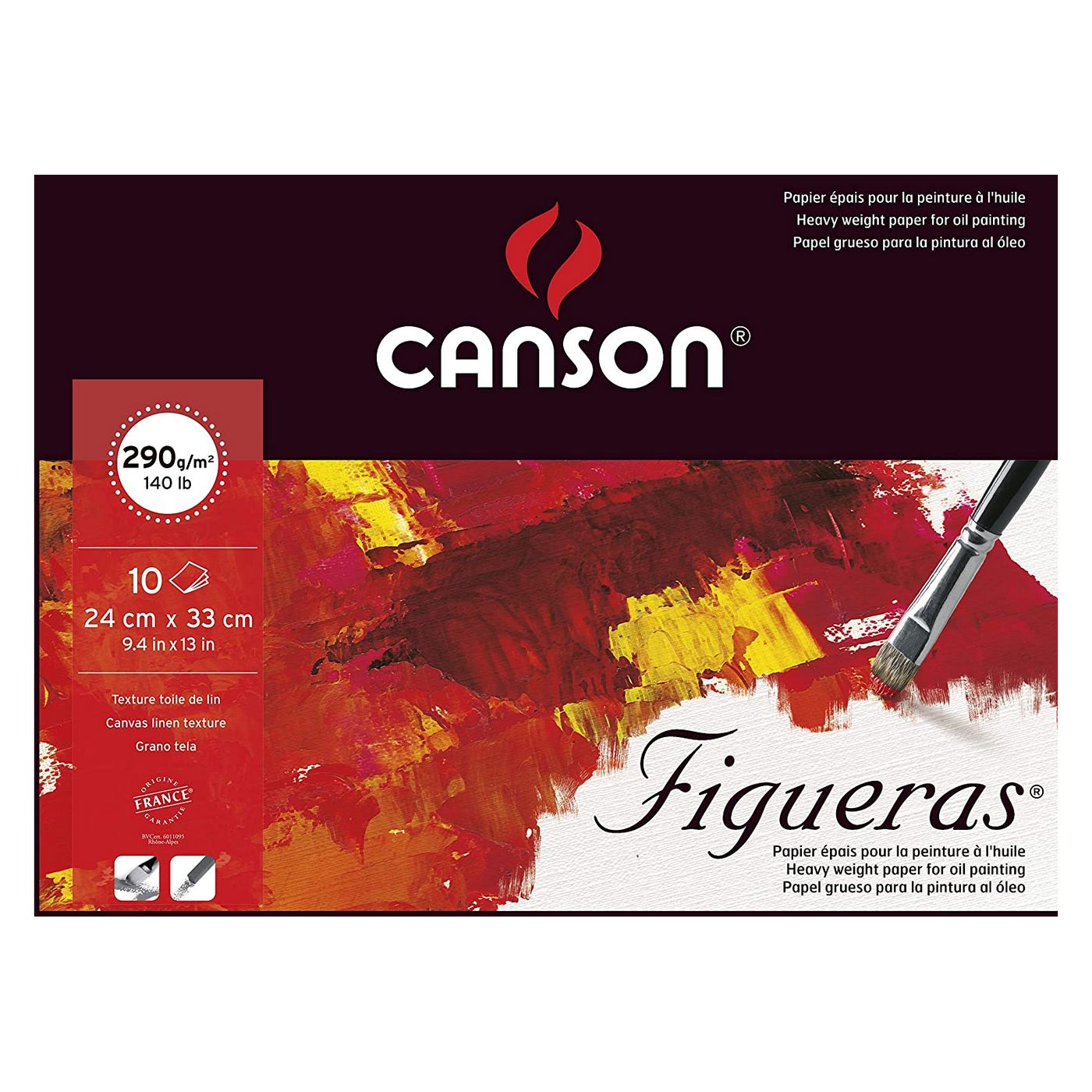 BLOCO CANSON FIGUERAS 290g/m2 24x33 10 FOLHAS