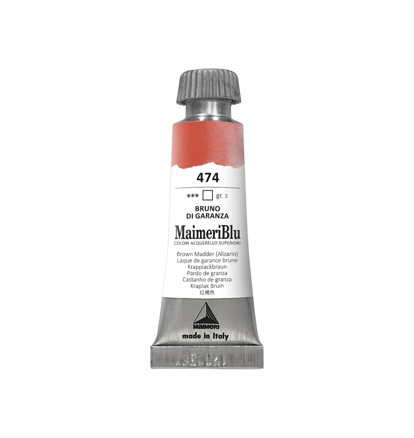 AQUARELA MAIMERIBLU ARTISTS 474 BROWN MADDER (ALIZARIN) 12ML S3