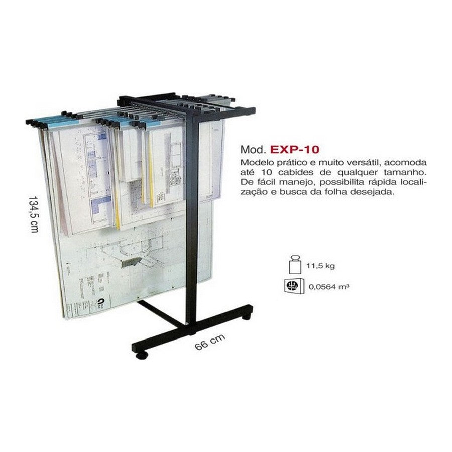SUPORTE P/ 10 CABIDES MAPOTECA EXP-10