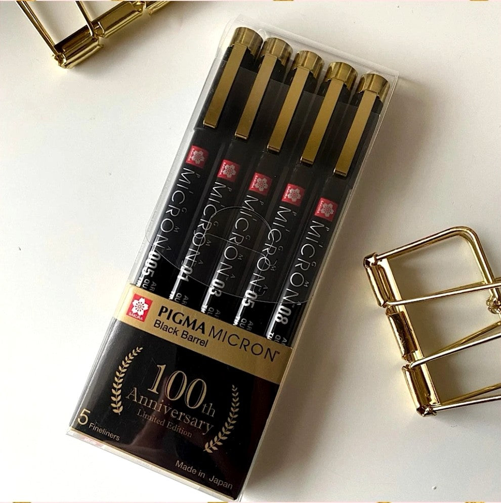 CANETA SAKURA PIGMA MICRON ESTOJO C/ 05 ANNIVERSARY
