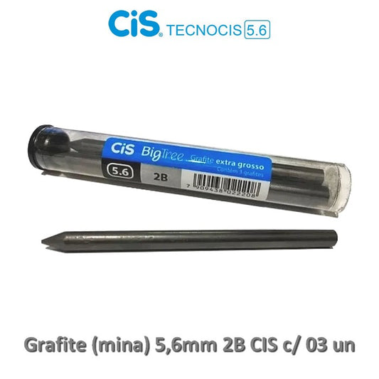 MINA CIS TECNOCIS 5,6mm GRAFITE 2B c/ 03 UN