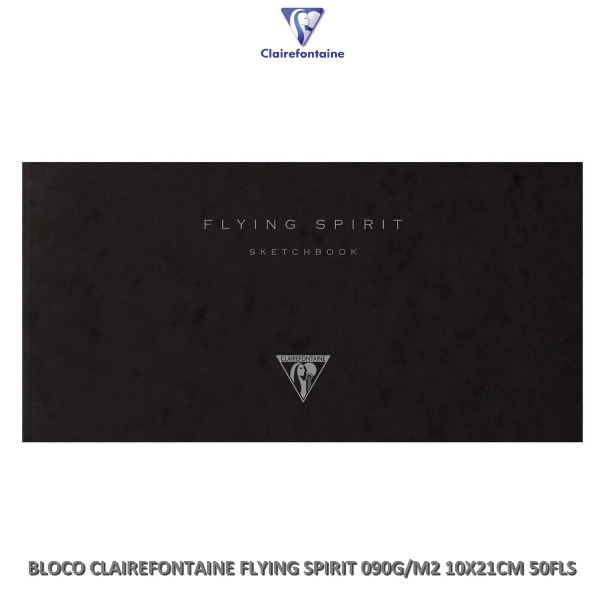 BLOCO CLAIREFONTAINE FLYING SPIRIT 090G/M2 10X21CM 50FLS