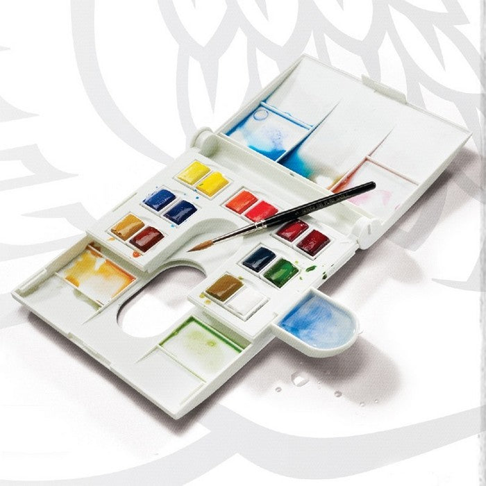 ESTOJO AQUARELA ARTISTS 14 HALF PAN+PINCEL 049 COMPACT SET W