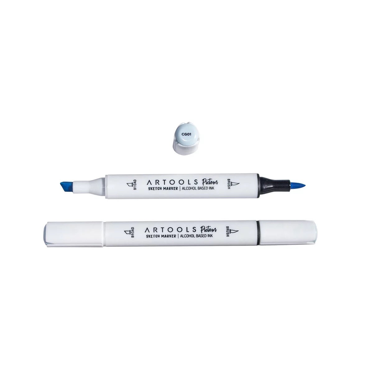 MARCADOR ARTOOLS PICTOM PONTA DUPLA COOL GRAY 1 (CG01)