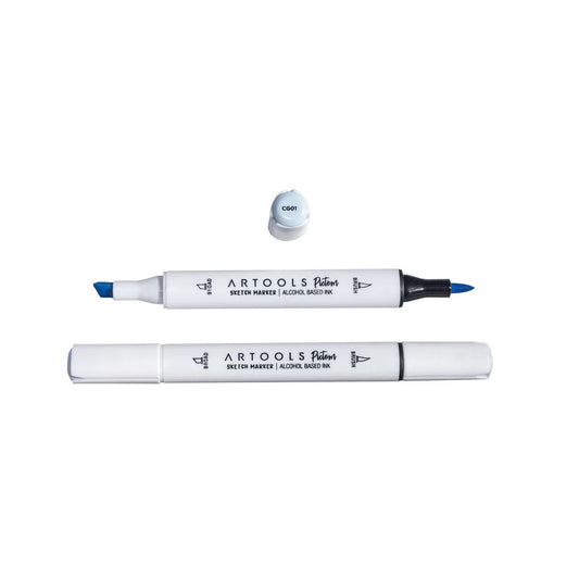 MARCADOR ARTOOLS PICTOM PONTA DUPLA COOL GRAY 1 (CG01)