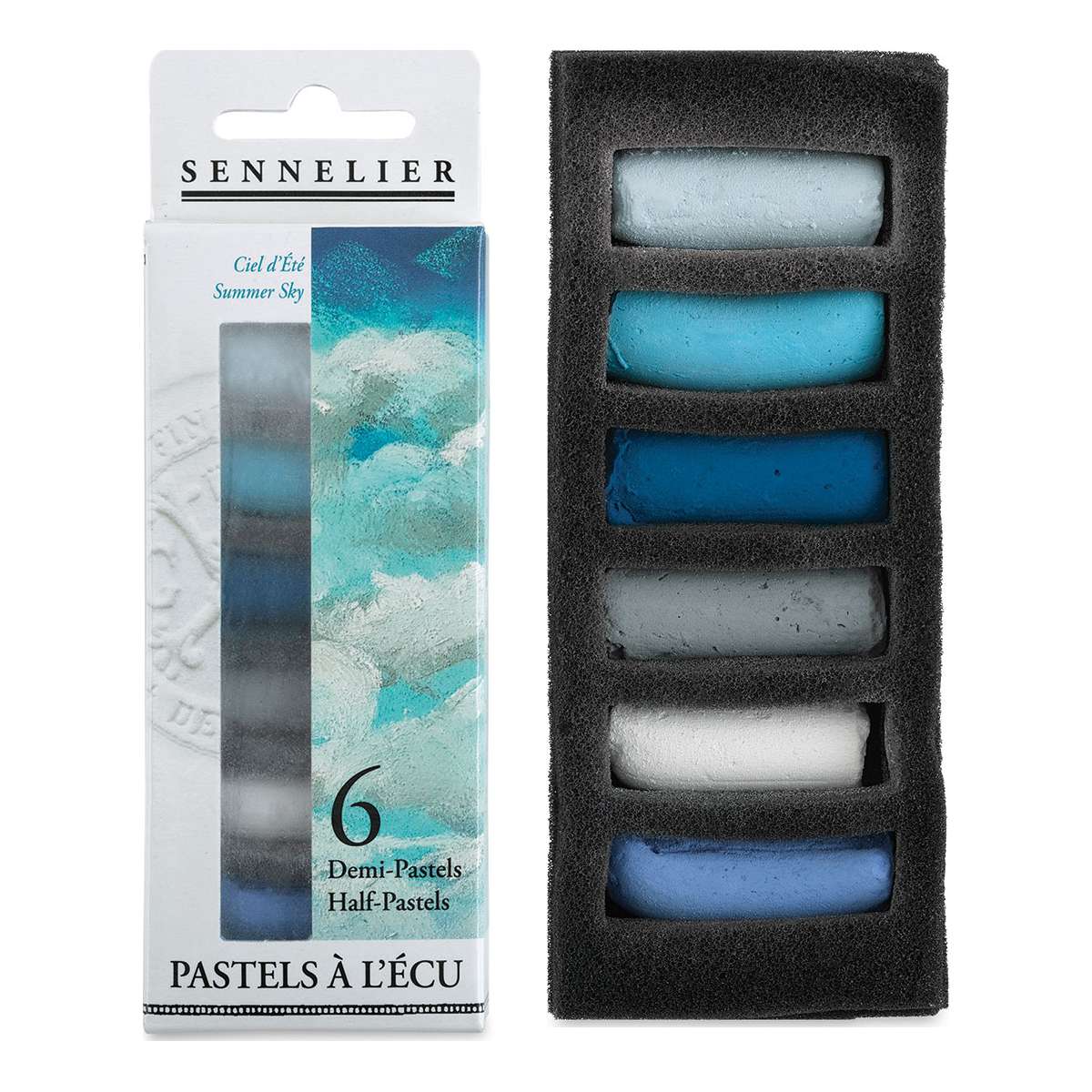 PASTEL SECO SENNELIER EXTRA SOFT 06 CORES SUMMER SKY HALF STICK