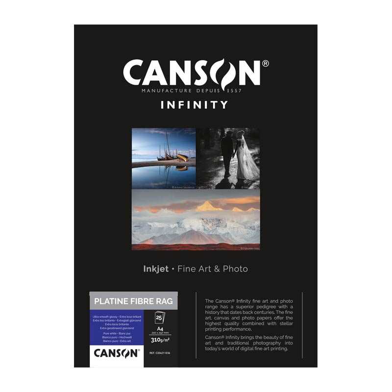 CANSON INFINITY PLATINE FIBRERAG 310G A4 25F