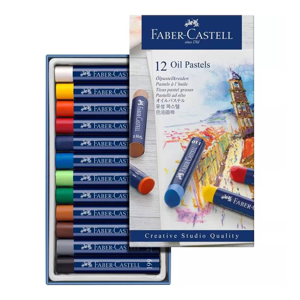PASTEL OLEOSO FABER CASTELL 12 CORES 127012