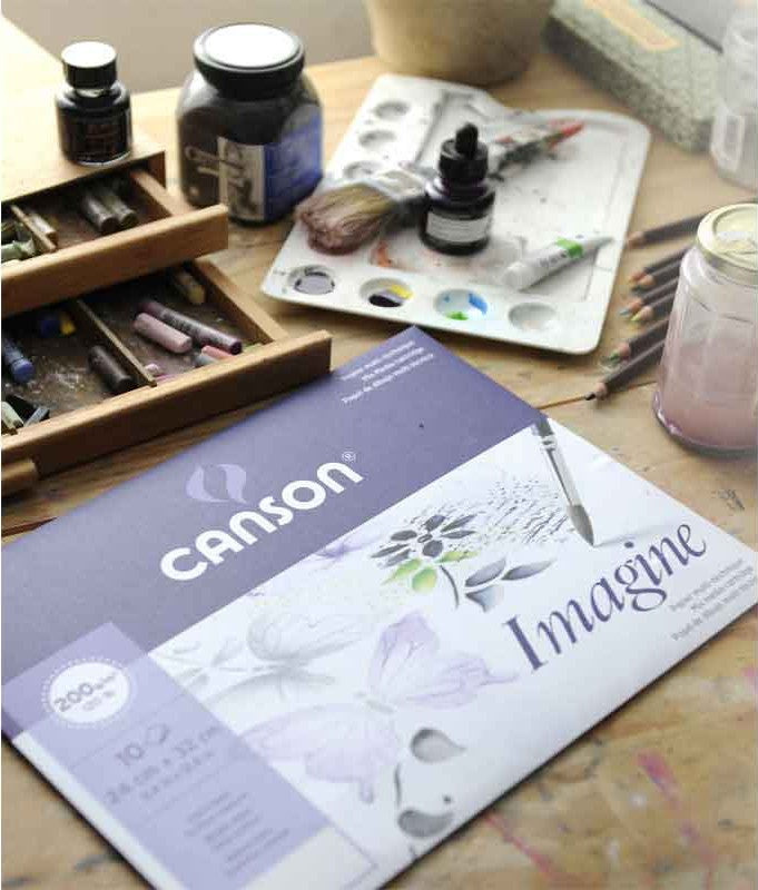 BLOCO CANSON IMAGINE A3 200g/m2 POCHETTE 10 FOLHAS