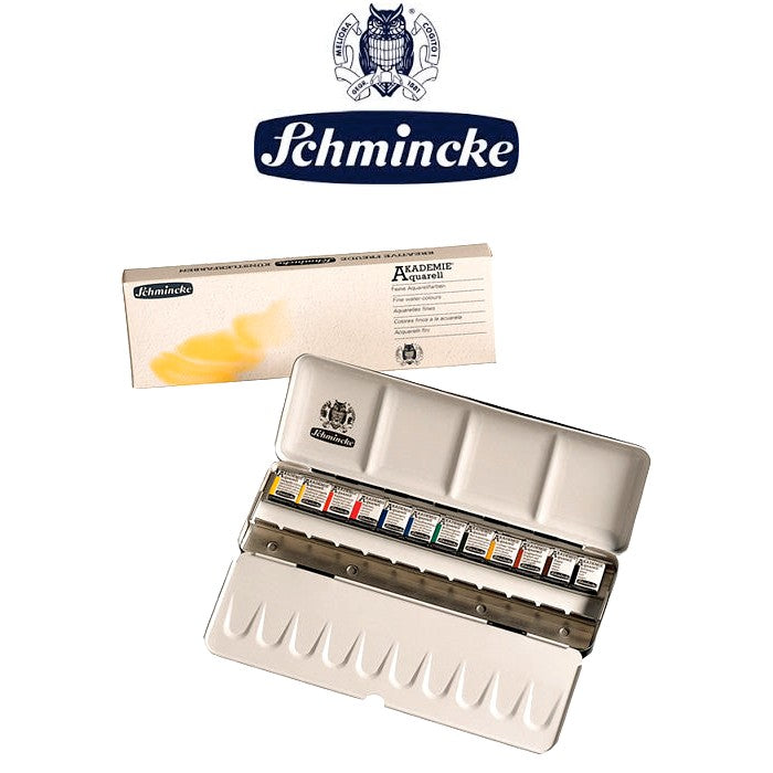ESTOJO AQUARELA SCHMINCKE AKADEMIE 12 HALF PAN GRAND BOX